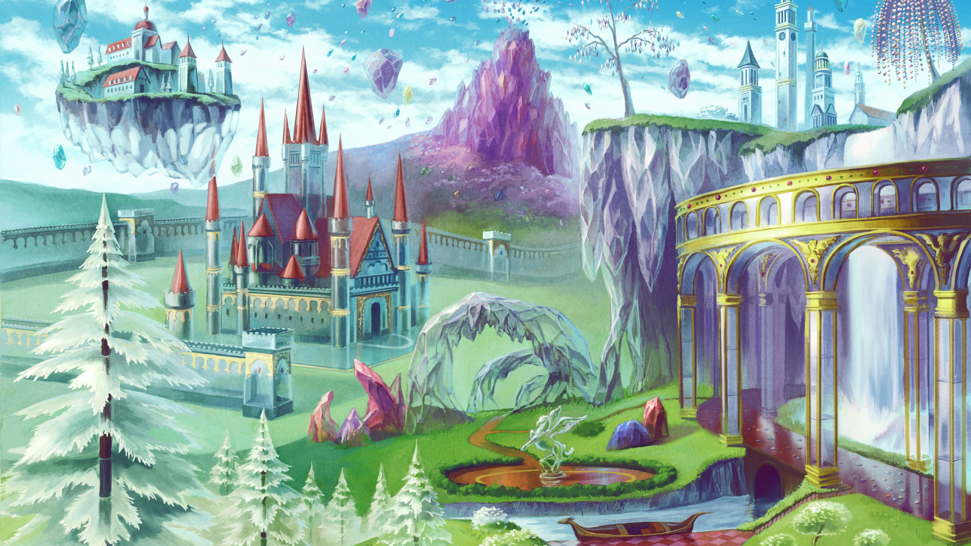 Волшебная страна. Сказочный город. Сказочная Страна. Волшебное царство. Сказочный замок.