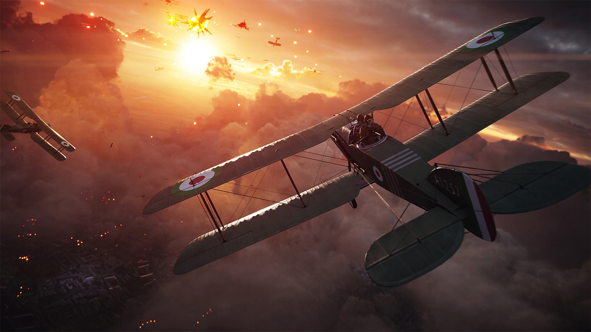 Battlefield 1 - Lot w stronę słońca. Tapeta na pulpit Battlefield 1