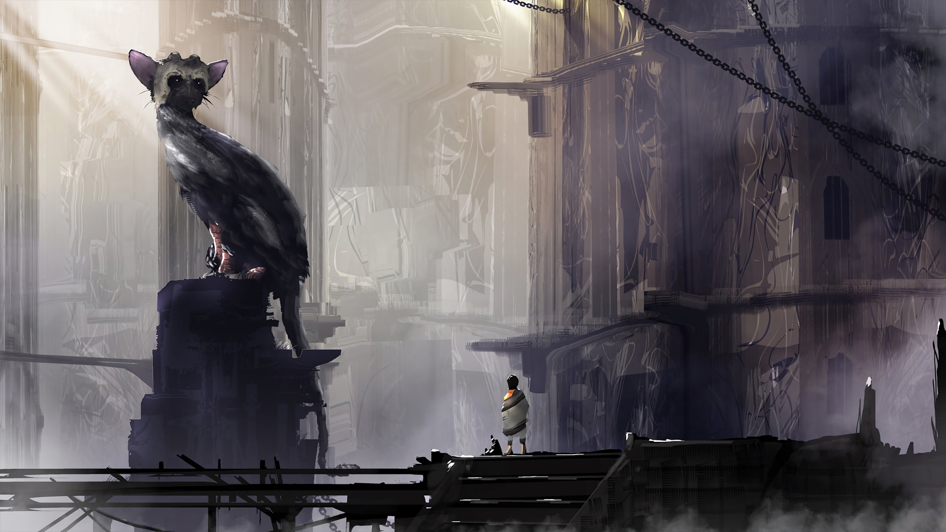 Trico And The Boy Wallpaper From The Last Guardian Gamepressurecom