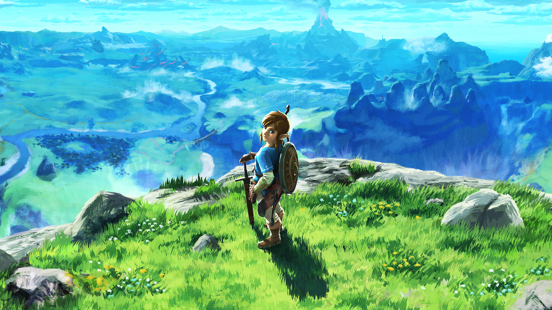 Link On The Edge Of The Bank Wallpaper From The Legend Of