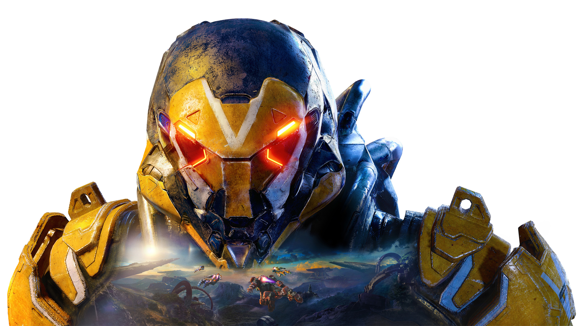Żółty pancerz Javelin z Anthem. Tapeta na pulpit Anthem