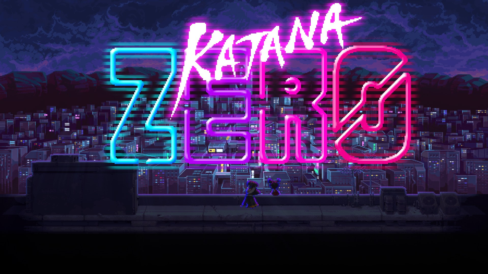 Rooftop's logo. Wallpaper from Katana ZERO | gamepressure.com